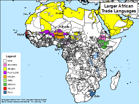 Larger African Trade Languages - Click Image to Close